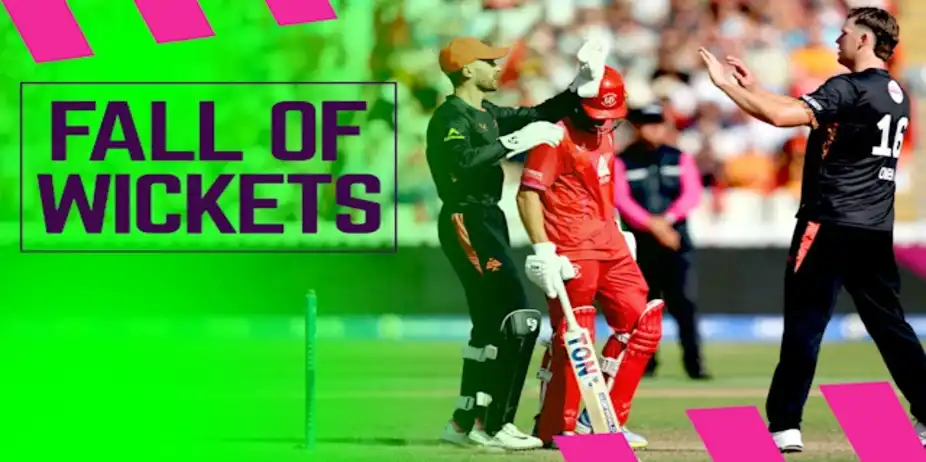 Welsh Fire Fall of Wickets vs Birmingham Phoenix