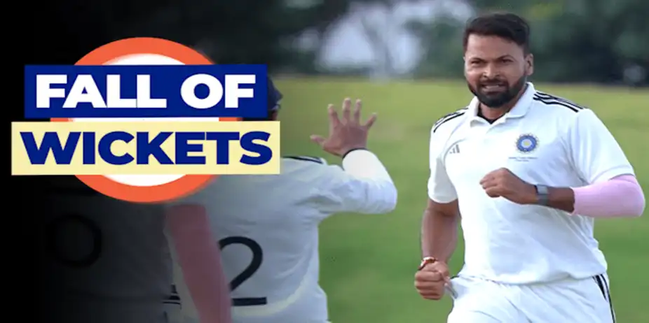Central Zone Fall of Wickets vs East Zone: SF, 2nd Innings