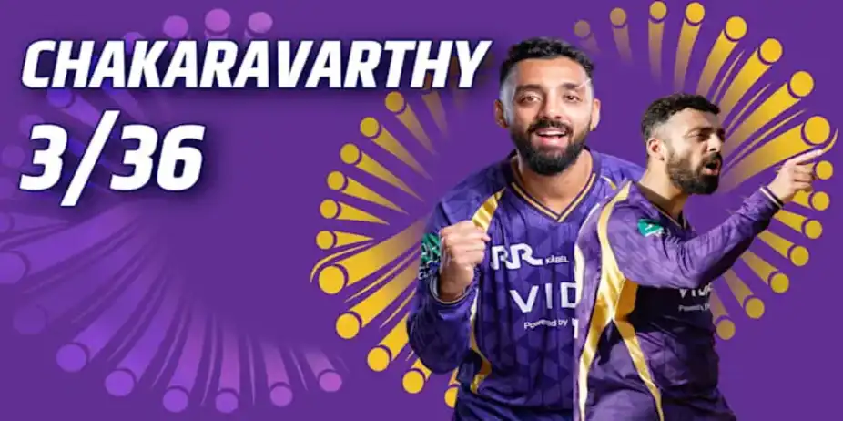 Chakaravarthy's 3/36 vs SRH