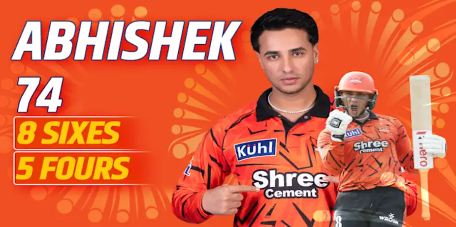 Abhishek's 28-ball 74 vs PBKS