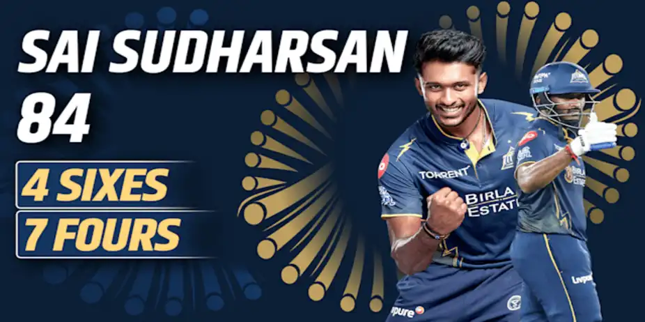 Sai Sudharsan's 84 vs CSK