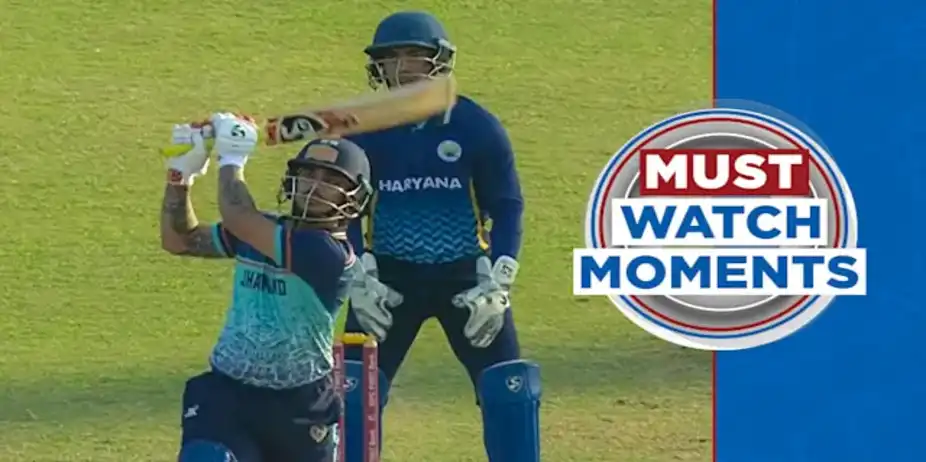 Kishan Fires Three 6s in an Over
