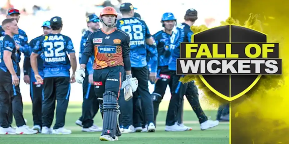 Perth Scorchers Fall of Wickets vs Adelaide Strikers