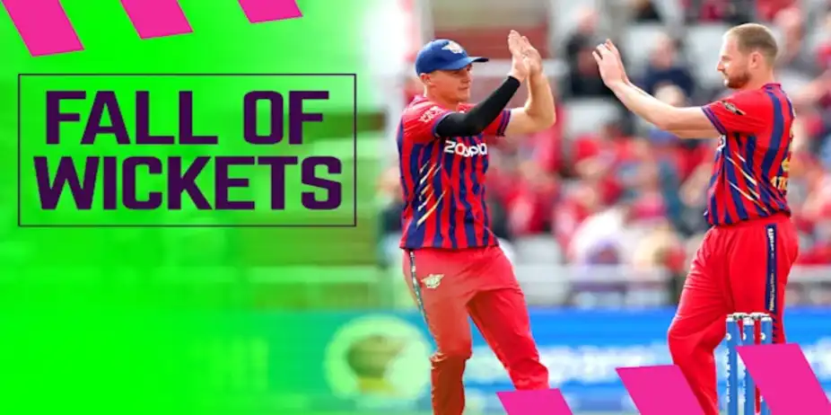 Birmingham Phoenix Fall of Wickets vs Manchester Super Giants