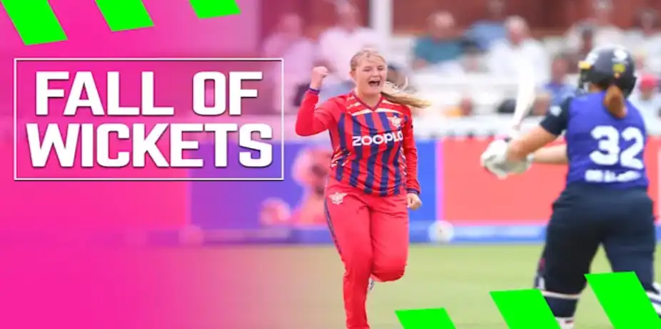 London Spirit Fall of Wickets vs Manchester Super Giants