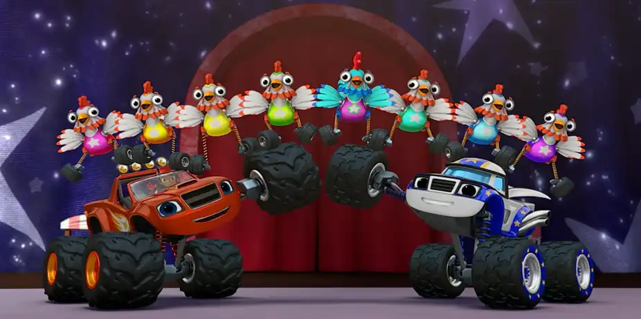 Blaze and The Monster Machines S4 E3 - The Chicken Circus!