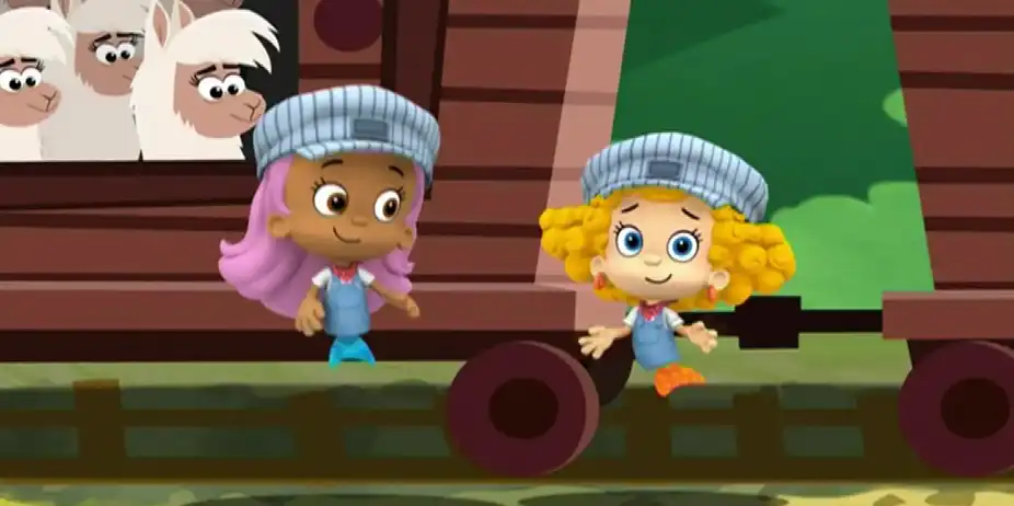 Bubble Guppies S2 E18 - Triple-Track train race