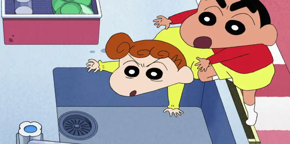 Shin-chan S16 E24 - Himawari caught a cold; I am well-known in the shopping street