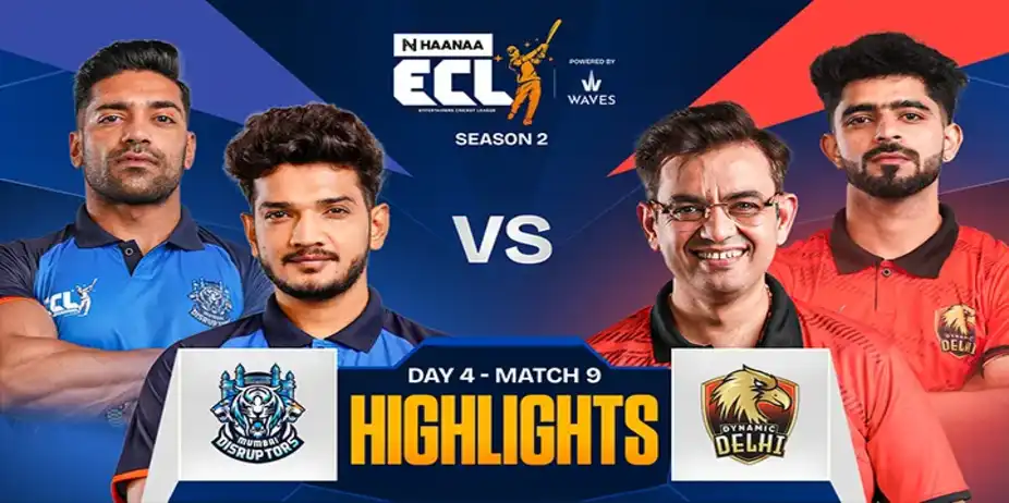 ECL Match 9 Mumbai Disruptors vs. Dynamic Delhi - Highlights