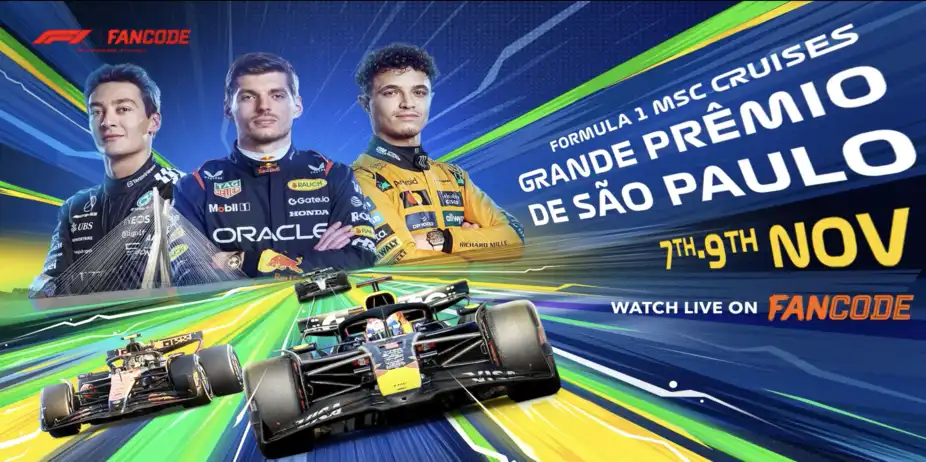 Brazilian GP 2025: Live on FanCode!