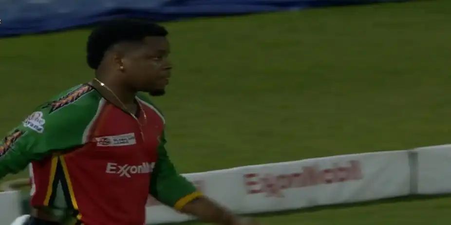 BLIMEY! Hetmyer's stunner lit it up for Guyana
