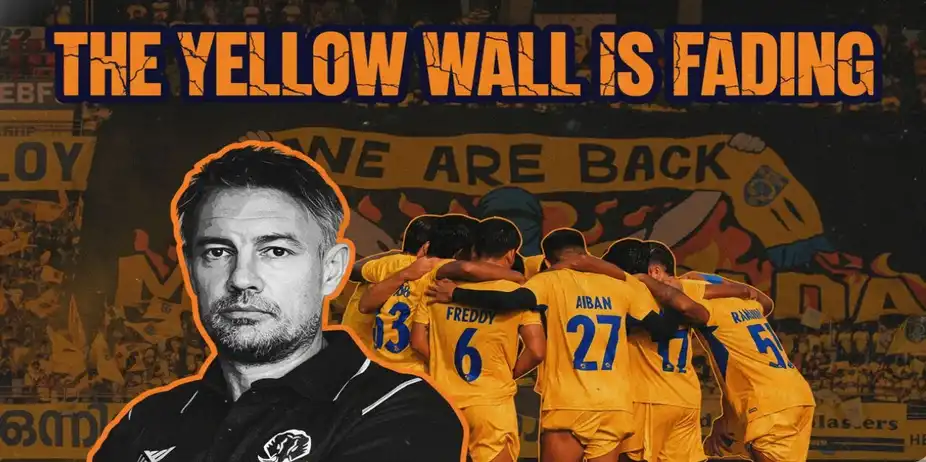 The yellow wall is fading