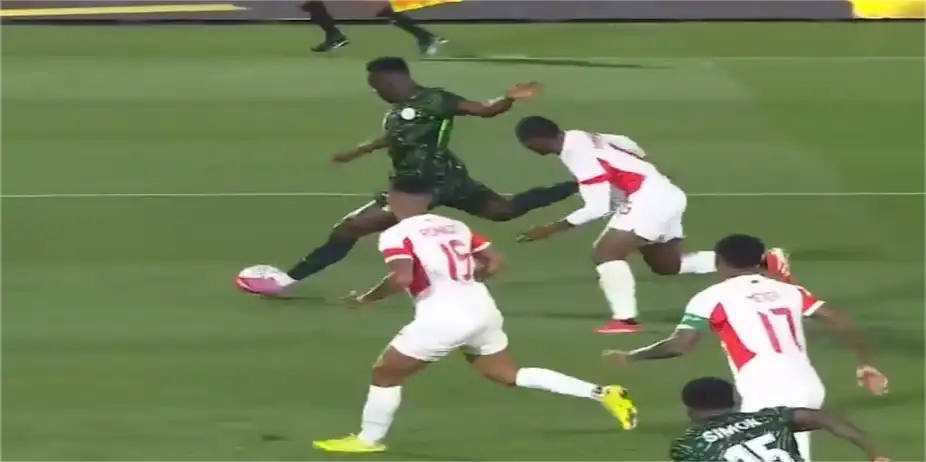 ICE-COLD! Akor Adams fires in from a tight angle