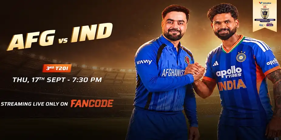 India vs Afghanistan 3rd T20I: Live on FanCode!