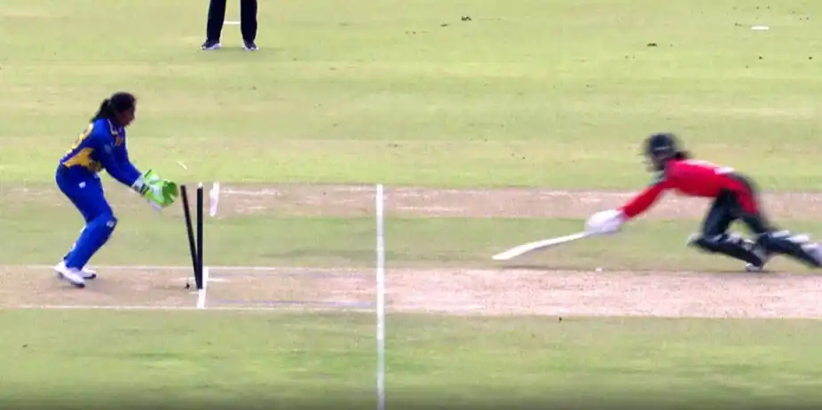 FIELDING FURY! Imesha Dulani pounces and nails the run-out