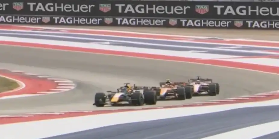 WHAT A MOVE! Verstappen slides past Norris