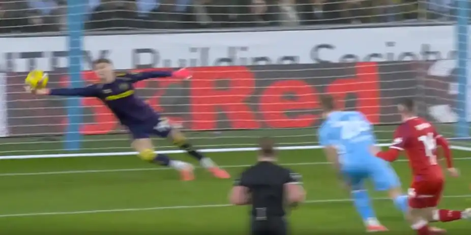 DENIED! Carl Rushworth's lightning reflex save