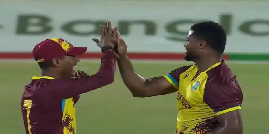 WWW! Romario Shepherd ripped through Bangladesh's batting