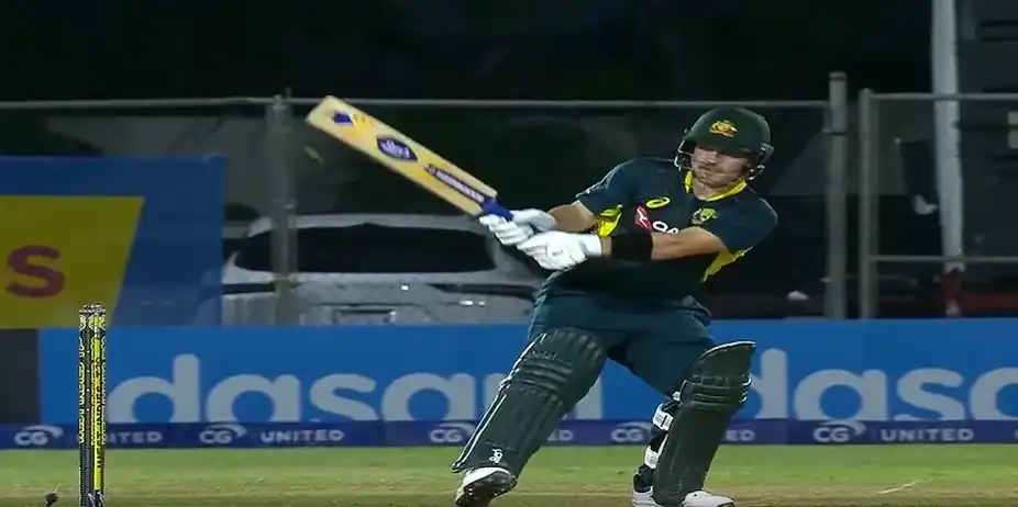 Flipped & Fired! Inglis smoked a reverse six off Russell