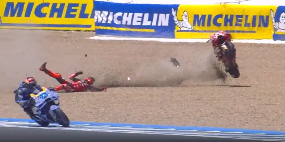 UNFORTUNATE! Marc Marquez goes down hard