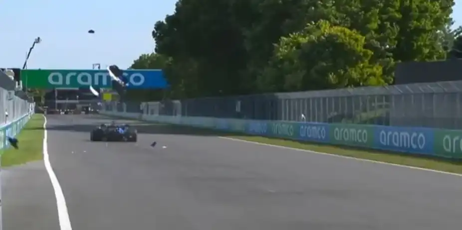 Oops! Alex Albon’s Engine exposed itself during Qualifying