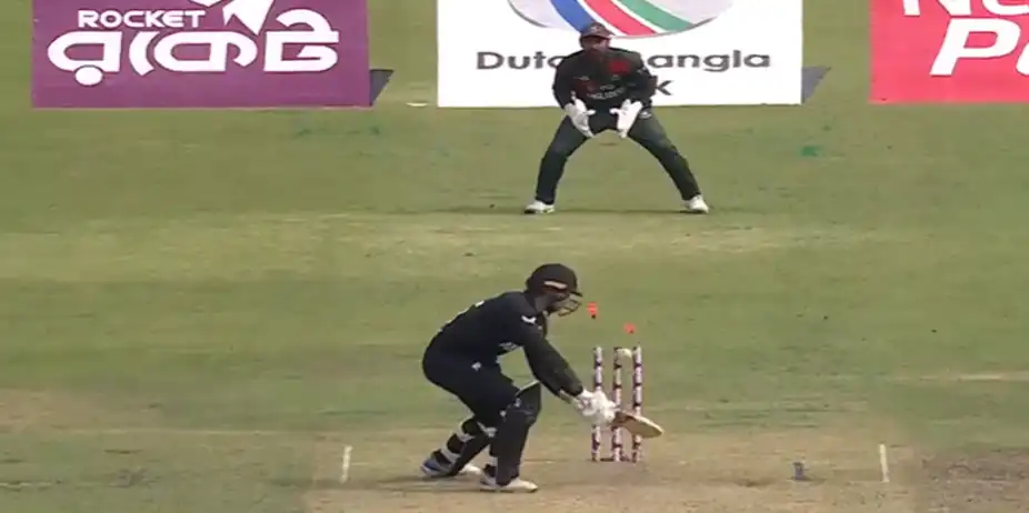 FIFER! Nahid Rana rattles the Kiwis' batting lineup