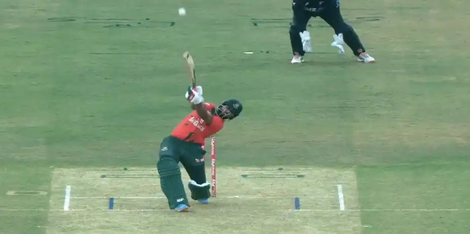 WOWZA! Shamim Hossain's no-look six leaves fans in awe