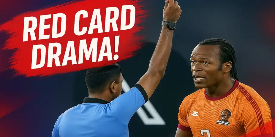 RED CARD DRAMA! Nsungusi gets his marching orders for violent conduct