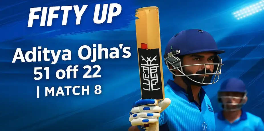 Aditya Ojha's 51 off 22 | Match 8