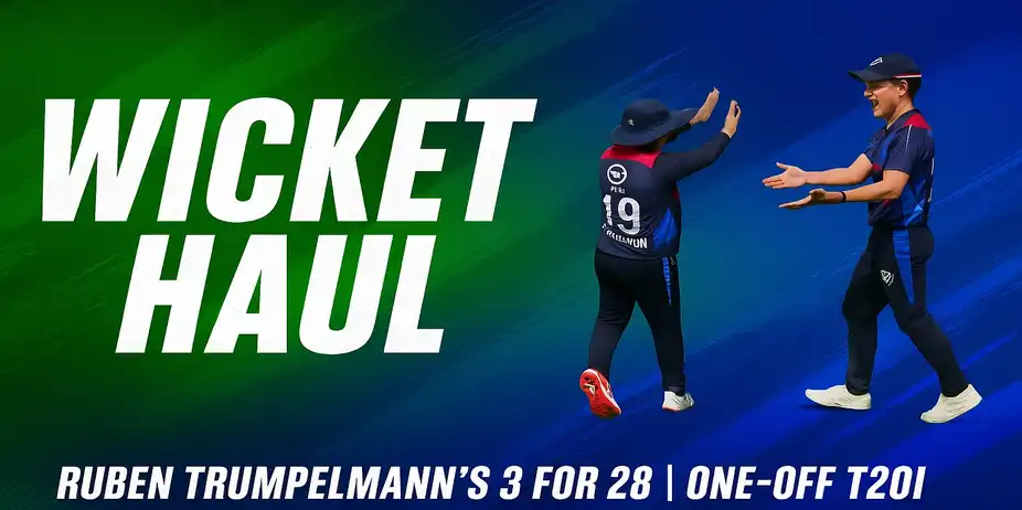 Ruben Trumpelmann's 3 for 28 | One-off T20I