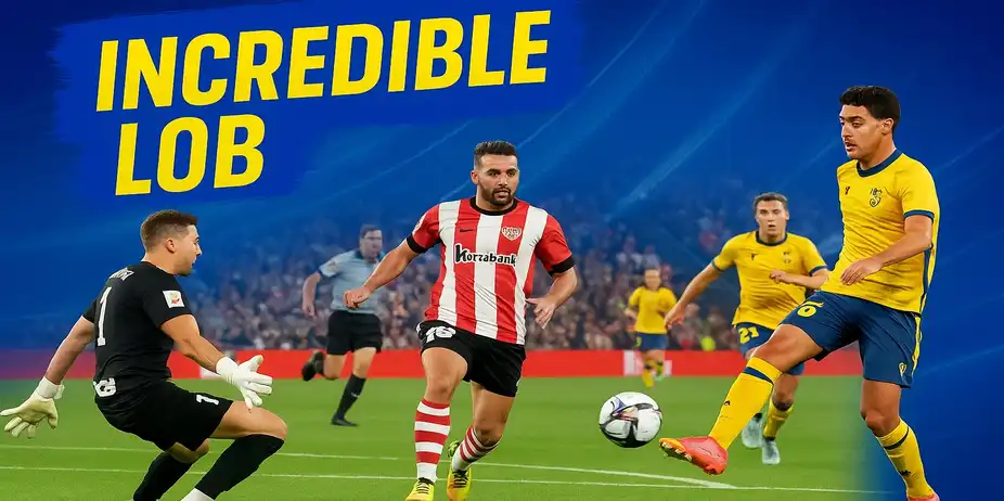 PERFECT LOB! Sergi Cardona outfoxes the keeper at San Mames