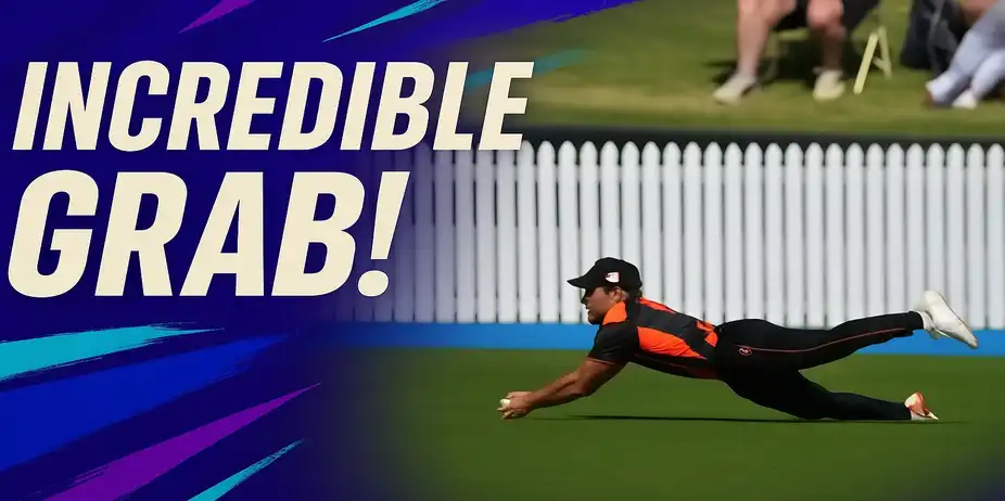 BLIMEY! Joshua Brown’s airborne brilliance at fine leg