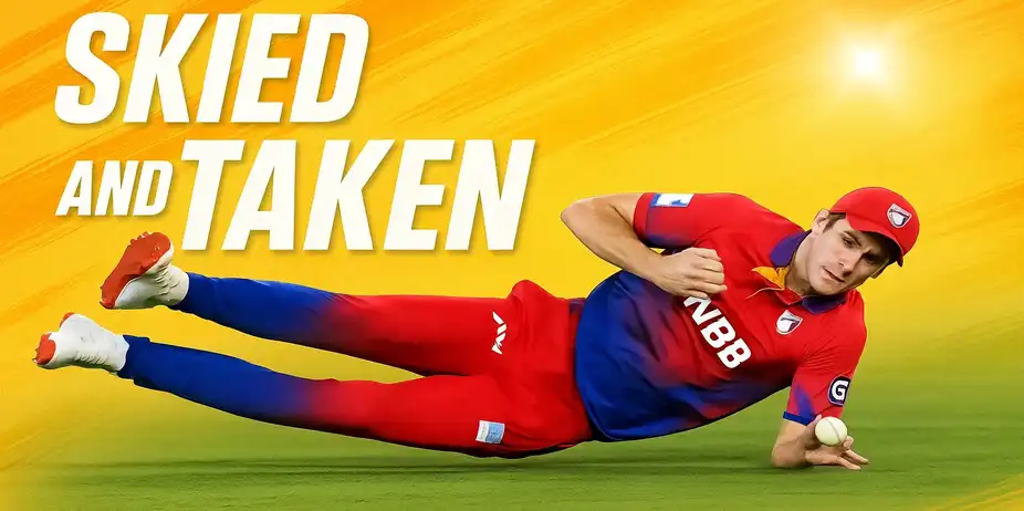 SKIED AND TAKEN! Currie runs in to send Fakhar packing