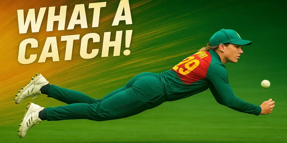 UNREAL! Ruth Johnston plucks a stunner at point