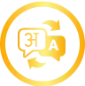 Content in 12+ <br> Languages Icon