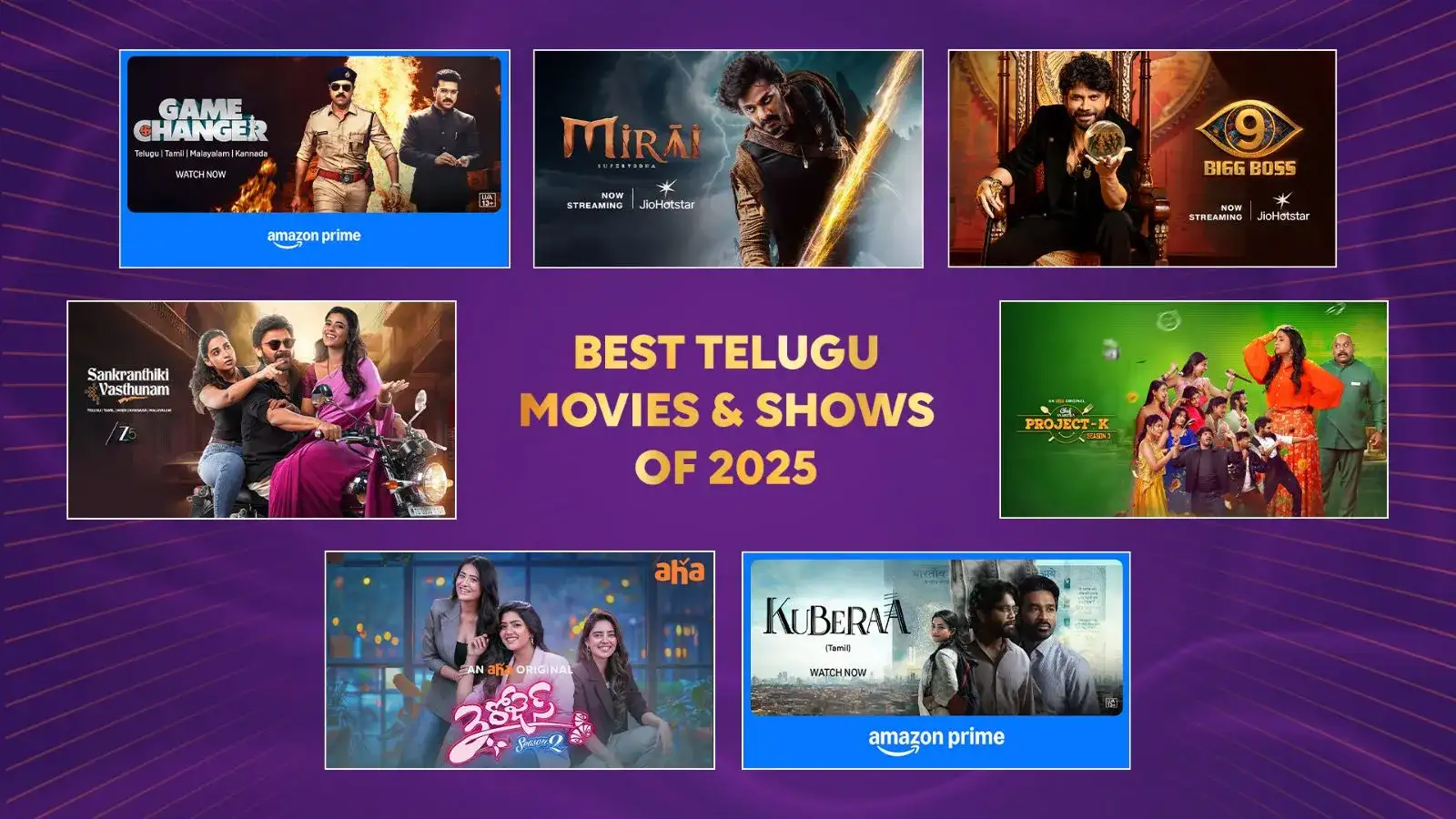 Game Changer,  Mirai, Rekhachithram, Bigg Boss, 3 Roses – Season 2, And Much More: Best Telugu Movies & Shows of 2025 on OTT