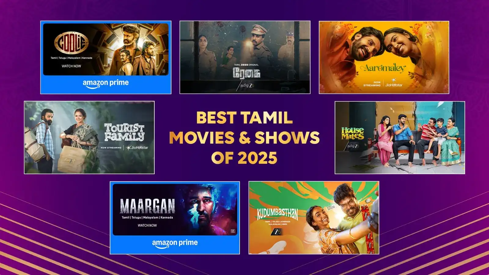 Coolie, Kudumbasthan, Tourist Family, Suzhal: The Vortex, And Much More: Best Tamil Movies & Shows of 2025 on OTT