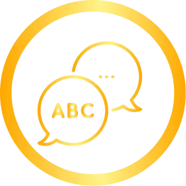 Content in 12+ <br> Languages Icon