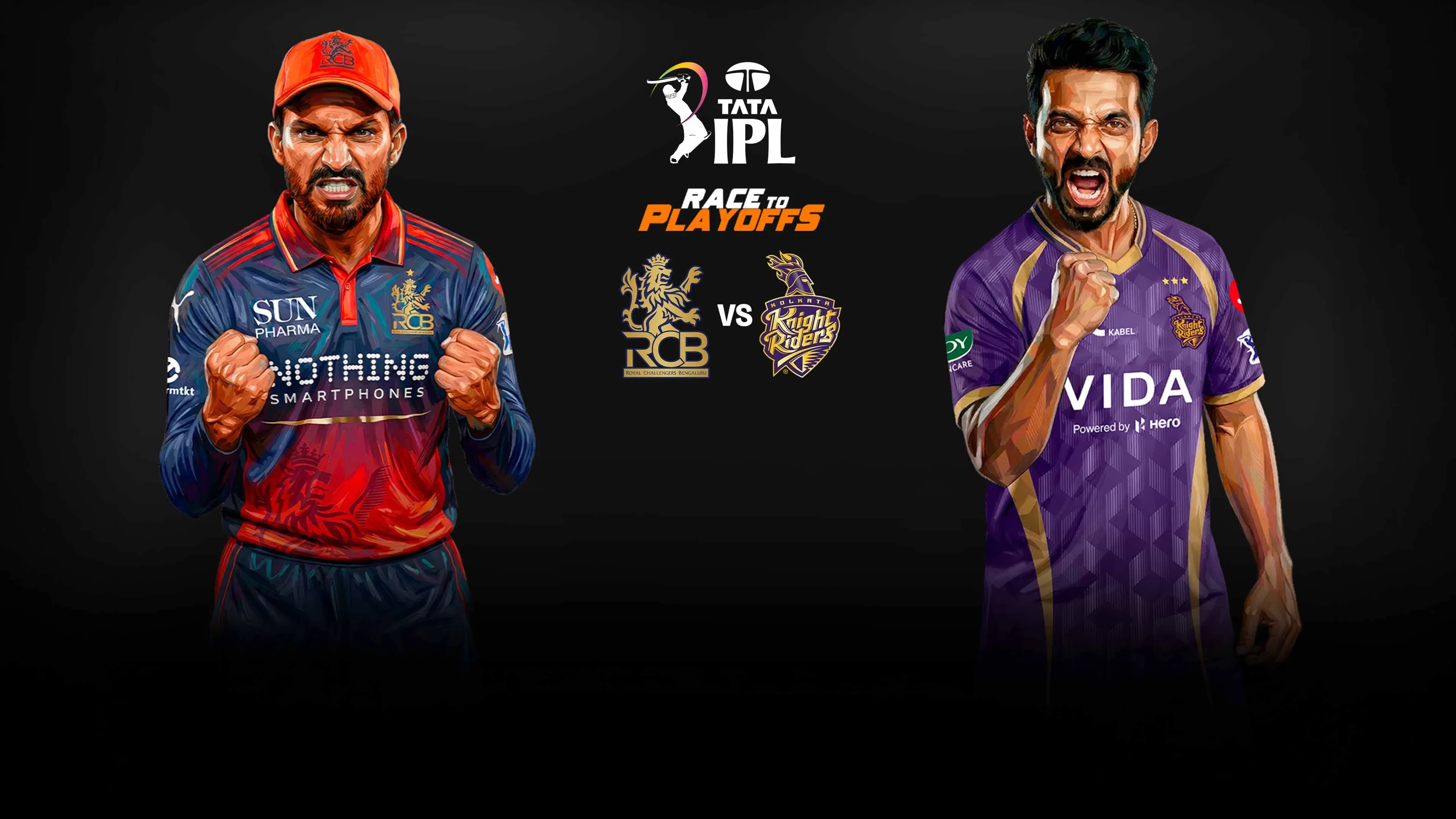 RCB vs KKR: Highlights