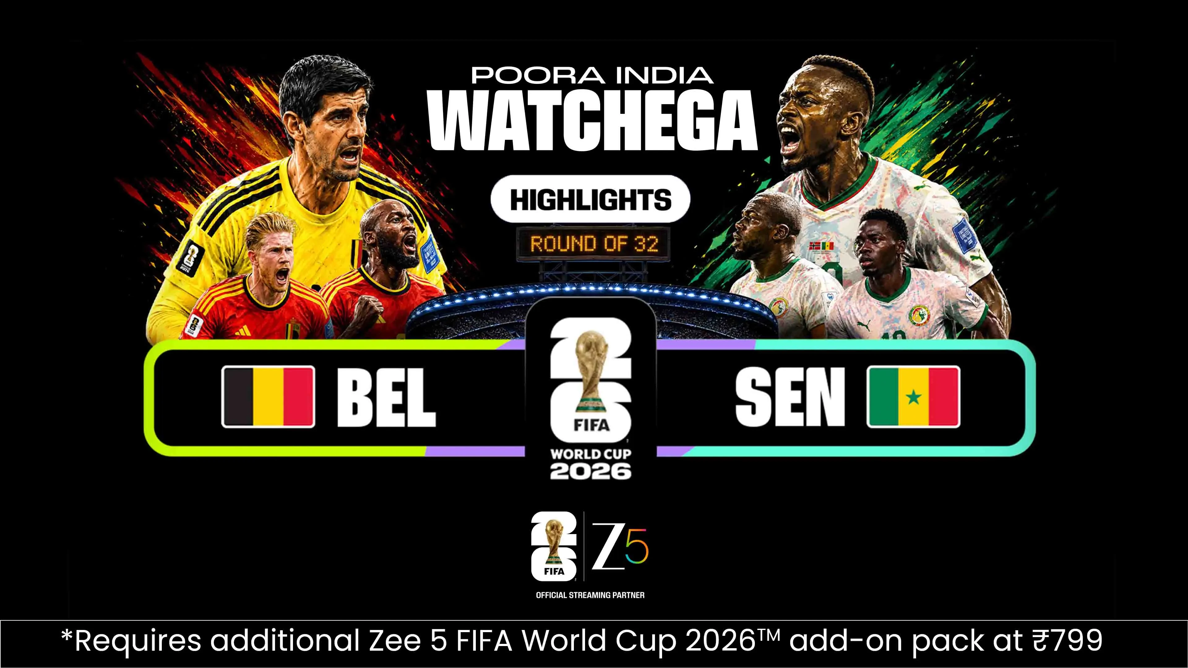 BEL Vs SEN | Highlights | FIFA World Cup 2026
