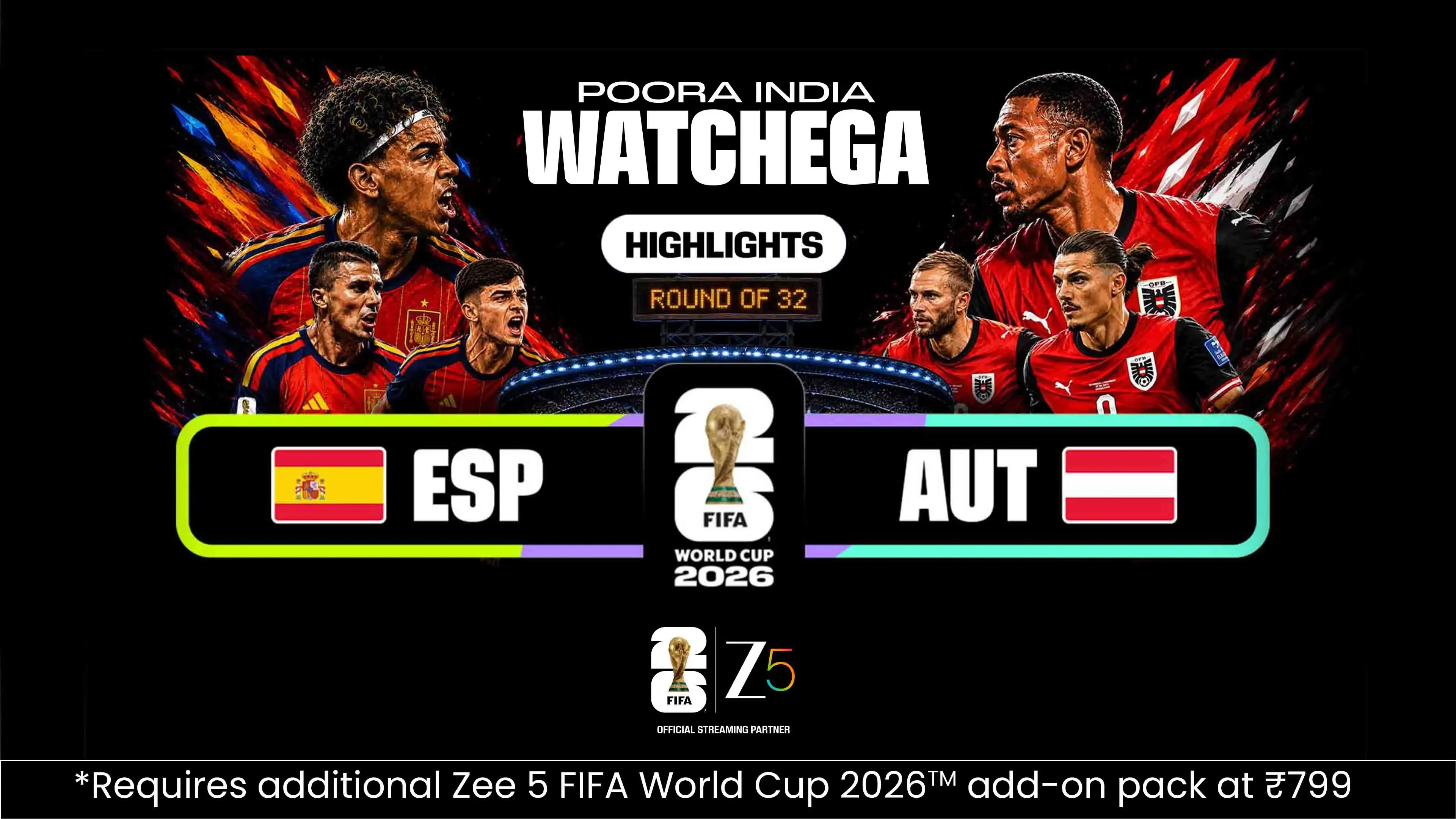 ESP Vs AUT | Highlights | FIFA World Cup 2026