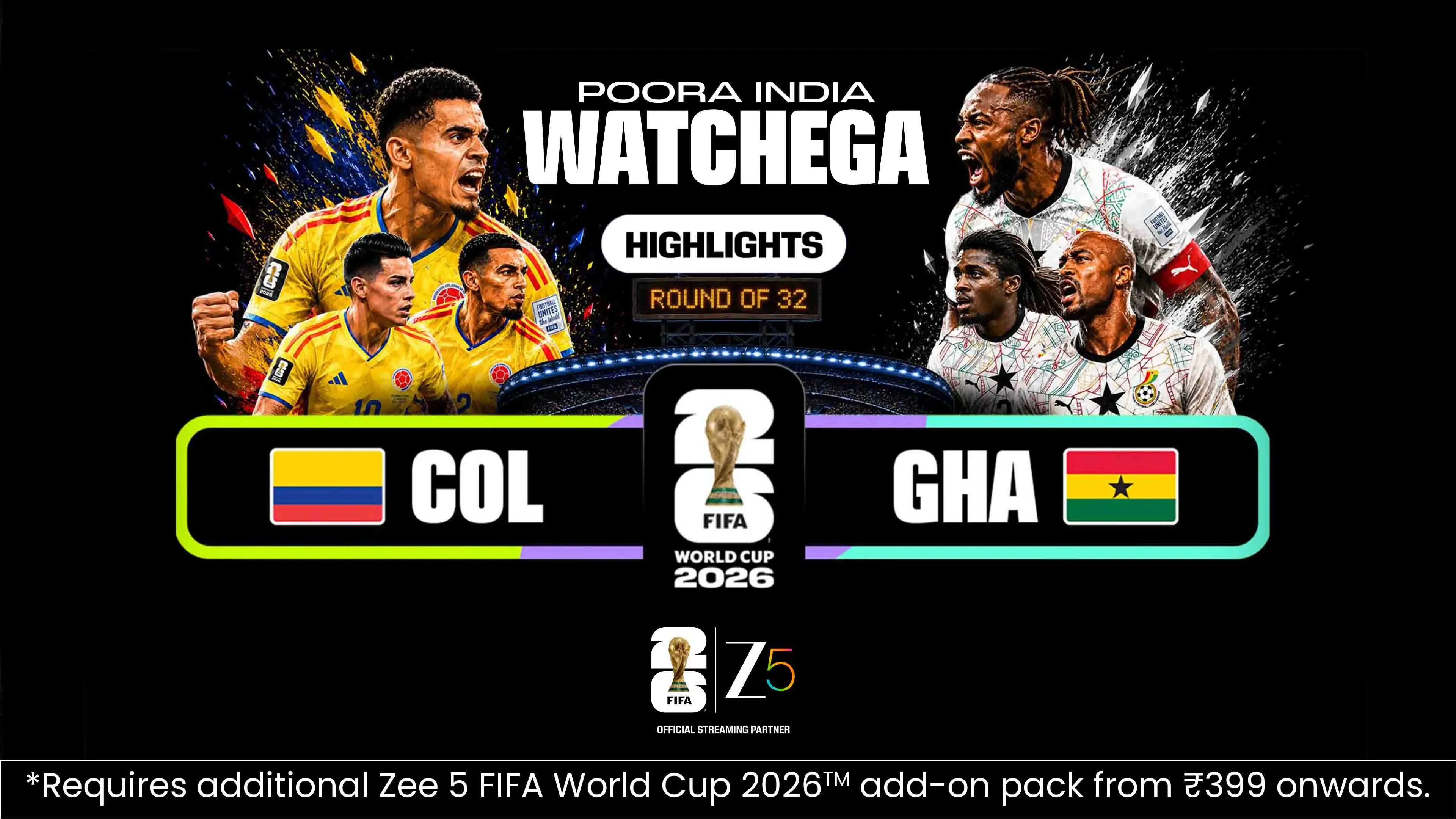 COL Vs GHA | Highlights | FIFA World Cup 2026